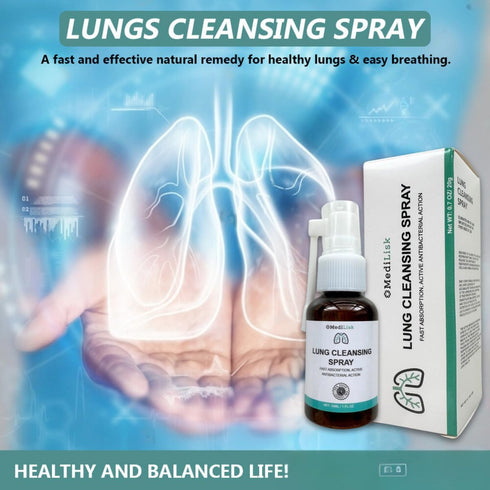 Lung Cleansing Spray for Respiratory Support, Mucus Relief, All Natural, Hypoallergenic - 1 Fl Ounce (Pack of 2)