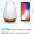 300ML Essential Oil Diffuser, Remote Control Aromatherapy Diffuser with 7 Color LED Lights for Bedroom Office