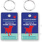 TLC Safety By Design My Dog is Home Alone Emergency Alert Safety I.D. 2 Pk. Plastic Key Tags with Contact Call Card