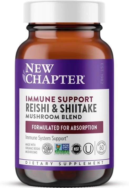 New Chapter Immune Support Reishi & Shiitake Mushroom Blend with Organic Reishi