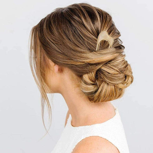 U-Shaped Hair Pins - Vintage Metal Hair Sticks, French Hair Pin Hairstyle Chignon for Women, 2PCS-Style 1