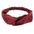 Yeshan Women's Criss Cross Silk Satin Headbands - Elastic Twisted Hair Band, Pack of 8