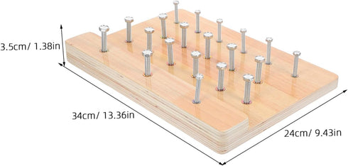 Wooden Finger Strengthening Pegboard for Enhanced Hand Flexibility - KOMBIUDA