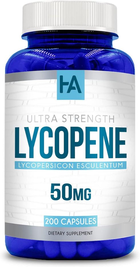 Healing Awakening Lycopene 50mg, 200 Vegetarian Capsules, Non-GMO & Gluten Free