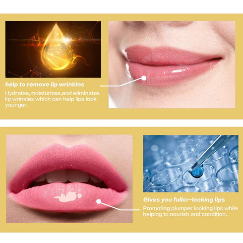 KISSIO Natural Lip Plumper, Moisturizing Lip Plumping Gloss, Reduce Fine Lines, 5.5ml for Day Use