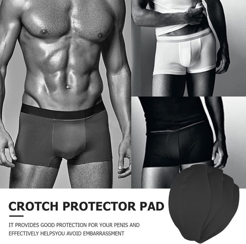 3D Men Enlarge Front Pad, 4 PCS Thickened Sponge Cushion Swim Trunks Cup Crotch Pad - Protection Enhancement Cup Pouch