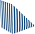 Restaurantware Cafe Vision Sandwich Paper Boxes - 25 Large Disposable Wedge Boxes with Window, Blue and White