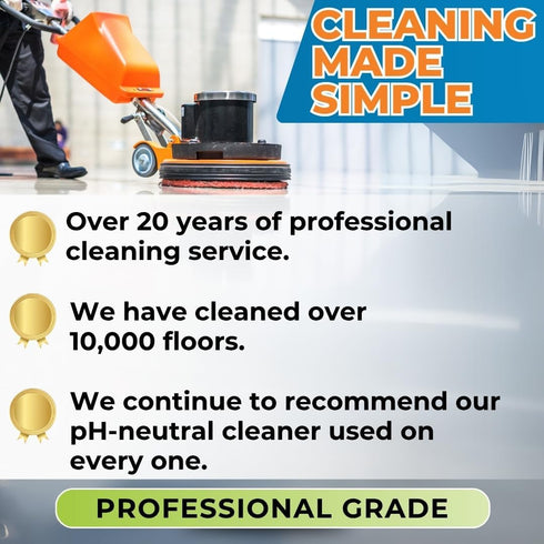 pH Neutral Floor Cleaner No Rinse Daily Mopping Solution for Tile, Stone, Marble & Hardwood Streak-Free, Residue-Free