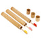 Healifty Bamboo Toothbrush Holder - Portable Wood Cover for Disposable Travel Toothbrushes, Rustic Organizer Kit