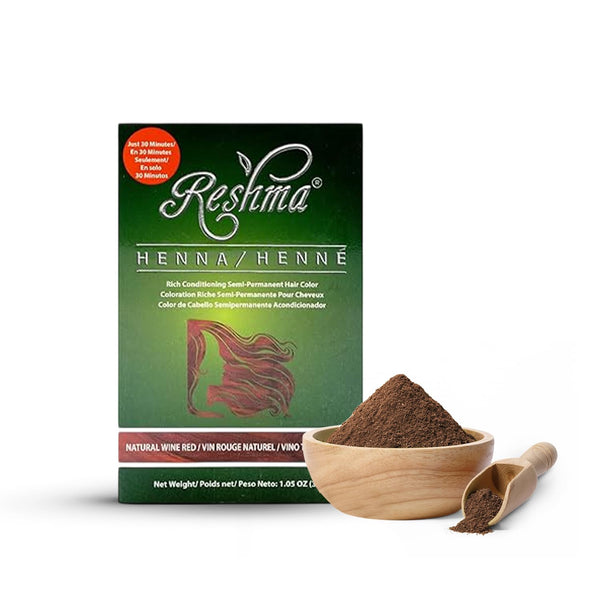Reshma Beauty 30 Minute Henna Hair Color, Wine Red, 100% Gray Coverage, 1.05 oz