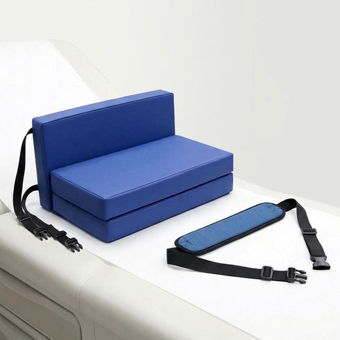 Novabright 2 Pcs Adjustable Footrest High Density Foam Leg Rest with Chair Seatbelt PU Waterproof Leather Foot Support