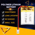 3.7V 200mAh 502025 Lipo Battery Pack, Rechargeable Lithium Polymer with PH2.0mm JST Connector