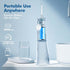 Water Dental Flosser Cordless: Professional Water Floss LED Display 5 Modes, 300ML Water Tank, IPX7 Waterproof Portable Oral Irrigator with 6 Jet Tips for Travel, Home (White)