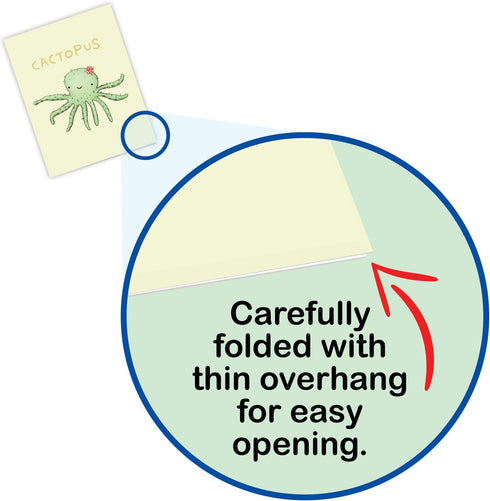 The Best Card Company - 20 Note Cards Blank Assortment, 4 x 5.12 Inch, 10 Designs, 2 Each - Punimals AM3366OCB-B2x10-NB