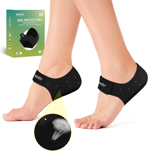 Plantar Fasciitis Gel Heel Protectors, Welnove Heel Cups for Pain Relief, Cushion Inserts for Achilles Tendonitis