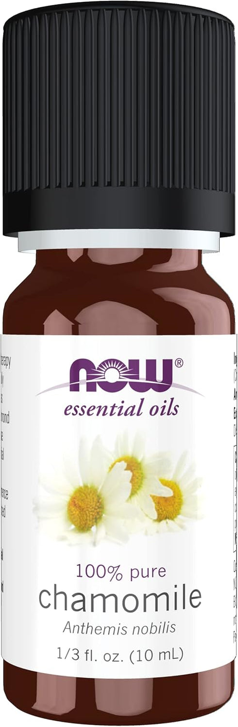 NOW Essential Oils, Chamomile Oil, 100% Pure, Delightful Aromatherapy Scent, 10-ml