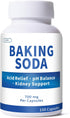 QUBIT Baking Soda Capsules 700mg Sodium Bicarbonate Supplement | Natural Baking Soda for