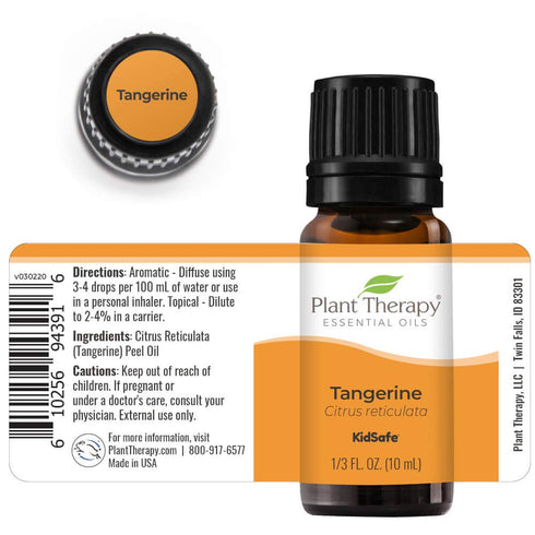 Plant Therapy Tangerine Essential Oil 10 mL (1/3 oz) | 100% Pure, Undiluted, Therapeutic Grade