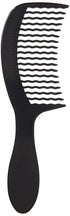 Wet Brush Detangling Comb, Black - Wide Tooth Hair Detangler with WaveTooth Design for Pain-Free Tangles