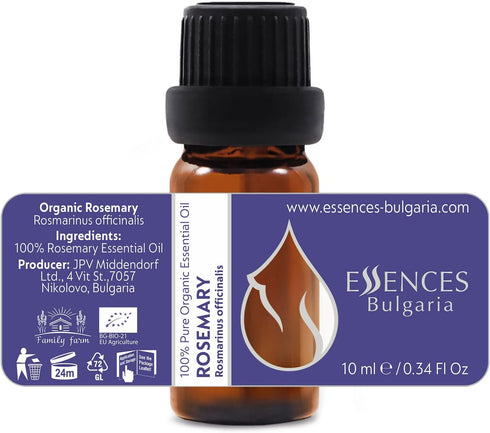 Set "Bliss" Organic Essential Oils | Rosemary + Sage + Lavender | 100% Pure and Natural | Undiluted | Therapeutic Grade | Family-Owned Farm | Non-GMO | (3 pcs x 10 ml)