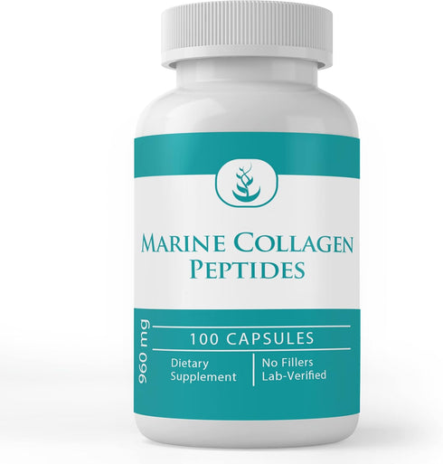 PURE ORIGINAL INGREDIENTS Marine Collagen Peptides, 100 Capsules - Always Pure, No Additives