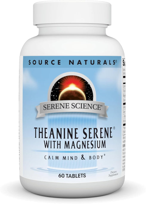 Source Naturals Serene Science L-Theanine with Magnesium and GABA, 60 Tablets