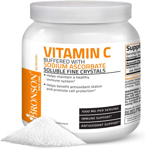 Buffered Vitamin C Powder, Ascorbic Acid with Sodium Ascorbate, 1 Kilogram (2.2 Lbs)