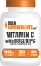 BulkSupplements.com Vitamin C with Rose HIPS Capsules - Ascorbic Acid Supplemnet, Rose