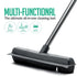OVENTE Rubber Broom for Pet Hair Removal with Squeegee, Portable Lint Remover & Fur Brush Set, Grey