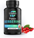 Berberine Supplement, Natural Plant-Based with Ceylon Cinnamon, Turmeric, 900mg, 60 Vegetable Caps