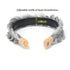 Wide Braided Headband Hoop Hair Accessories for Women and Girls, Elastic Non-slip Band (Silver Grey)