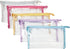 10 Pack Clear Zipper Cosmetic Bags for Makeup, Travel Size Toiletries (5 Colors, 9.6 x 2 x 5.5 In)