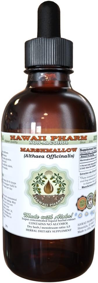 Hawaii Pharm Marshmallow Alcohol-Free Liquid Extract, Organic Marshmallow, 2 oz