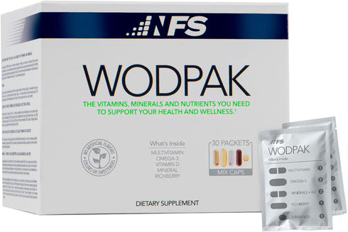 NF Sports WodPak Complete Daily Multivitamin Pack, Soft-Gel Berry-Flavored, 30 Servings for Men and Women