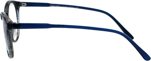 Round Thin Plastic Keyhole Horn Rim Tri-focal Progressive Reader Eyeglasses