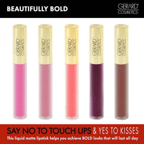 Gerard Cosmetics HydraMatte Liquid Lipstick West Coast, Coral Lipstick with Matte Finish, Long Lasting Non-Drying
