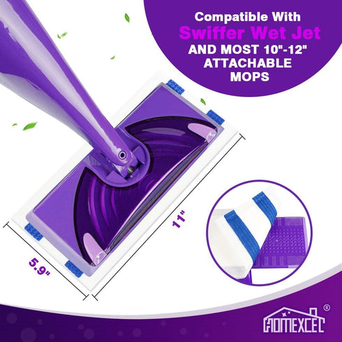HOMEXCEL Multi-Layer Dry Floor Mop Pads, 32 Count, Compatible with Swiffer WetJet, All-Purpose Floor Cleaner