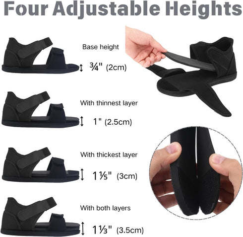 Shoe Balancer for Use with Walking Boot and Uneven Legs, Shoe Leveler for Leg Length Discrepancy, Flat Shoes Lift
