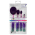 MODA Prismatic 4pc Face Makeup Brush Kit, Oval Brushes for Foundation, Contouring & Highlighting