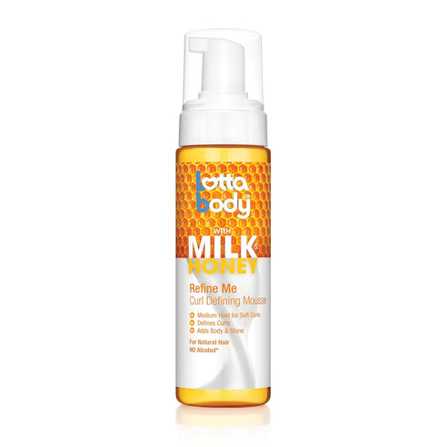 Lotta Body Refine Me Curl Defining Mousse, Medium Hold for Soft Curls, Moisturizes, Controls Frizz, 7 Fl Oz
