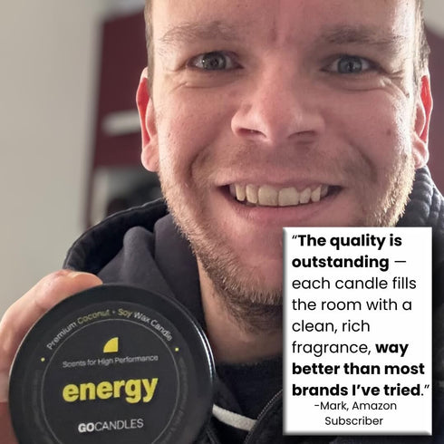 Set Set Go Candles Luxury Scented Candle for Men | Energy Flow Chill | Candles for Home | Aromatherapy | Non Toxic