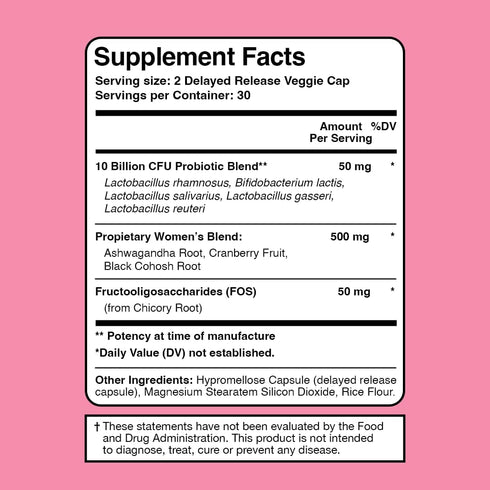 Vitamin Bounty Women's Pro-Daily Probiotic, 10 Billion CFUs, Vaginal & Digestive Health, 2 Pack of 60 Capsules