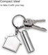 SHD Pill Box Keychain Waterproof Single Chamber Stainless Steel Organizer for Outdoor Travel