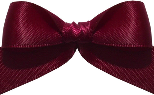 Morex 3/8" X 50 YD Wine Double Face Satin Ribbon for Gift Wrapping, Birthday Gift Cards, Wedding Crafts