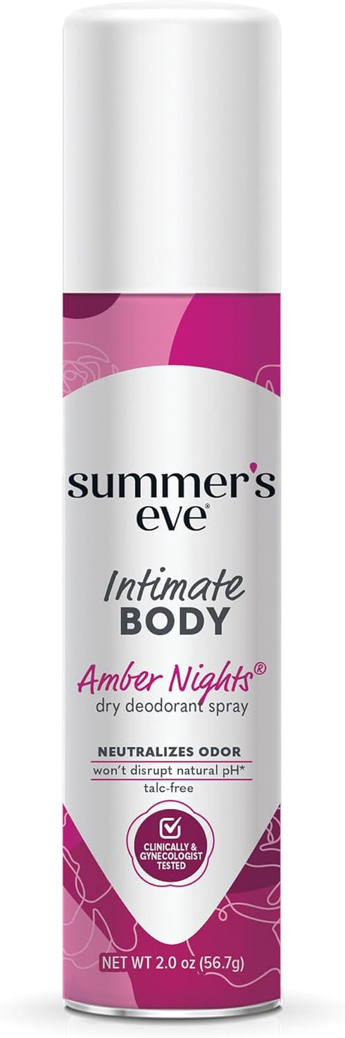 Summer's Eve Amber Nights Daily Feminine Spray with Talc-Free, Odor-Neutralizing and Moisture-Absorbing