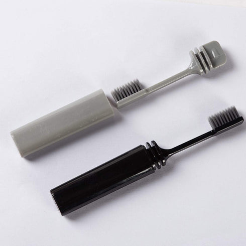 Bamboo Charcoal Folding Toothbrush 2 Pack for Travel, Camping, and Holidays
