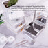 Contact Lens Case, Marble Travel Kit with Remover Tool, Mirror, Tweezers & Solution Bottle for Women & Girls (Grey)