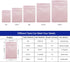 100 Pack Resealable Mylar Bags 3.3 x 5.1 Inch Smell Proof Foil Pouch with Clear Window (Pink)