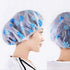 Shower Caps, 3 Pcs Waterproof Bath Caps with Elastic Band, Reusable Bath Hair Hat for Women Ladies Spa Salon
