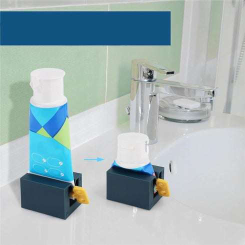 Set 4 Rolling Toothpaste Squeezer of Standing Toothpaste Holder Bathroom Organizer Pipe Squeezer Tool for Toothpaste